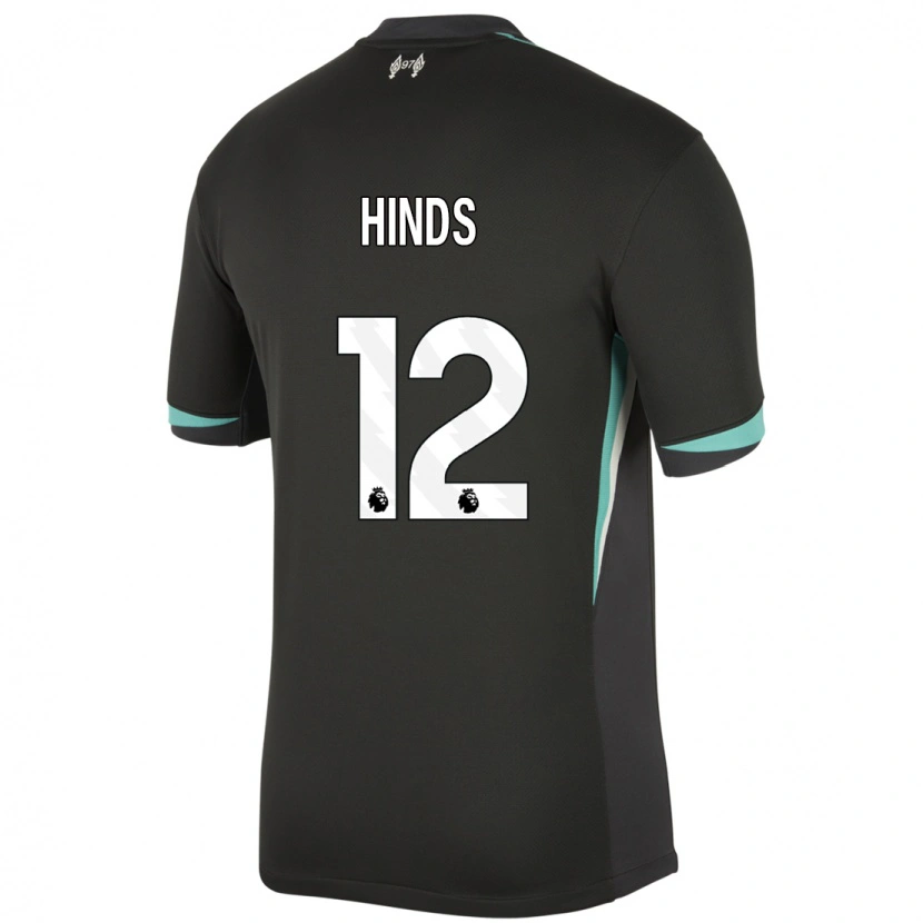 Danxen Kid Taylor Hinds #12 Black Anthracite White Away Jersey 2024/25 T-Shirt