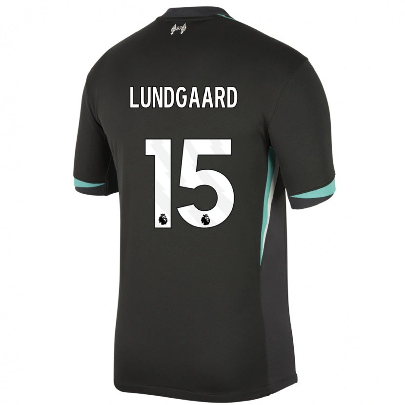 Danxen Kid Sofie Lundgaard #15 Black Anthracite White Away Jersey 2024/25 T-Shirt