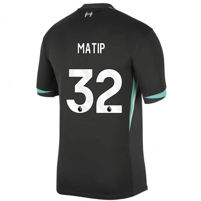 Danxen Kid Joel Matip #32 Black Anthracite White Away Jersey 2024/25 T-Shirt