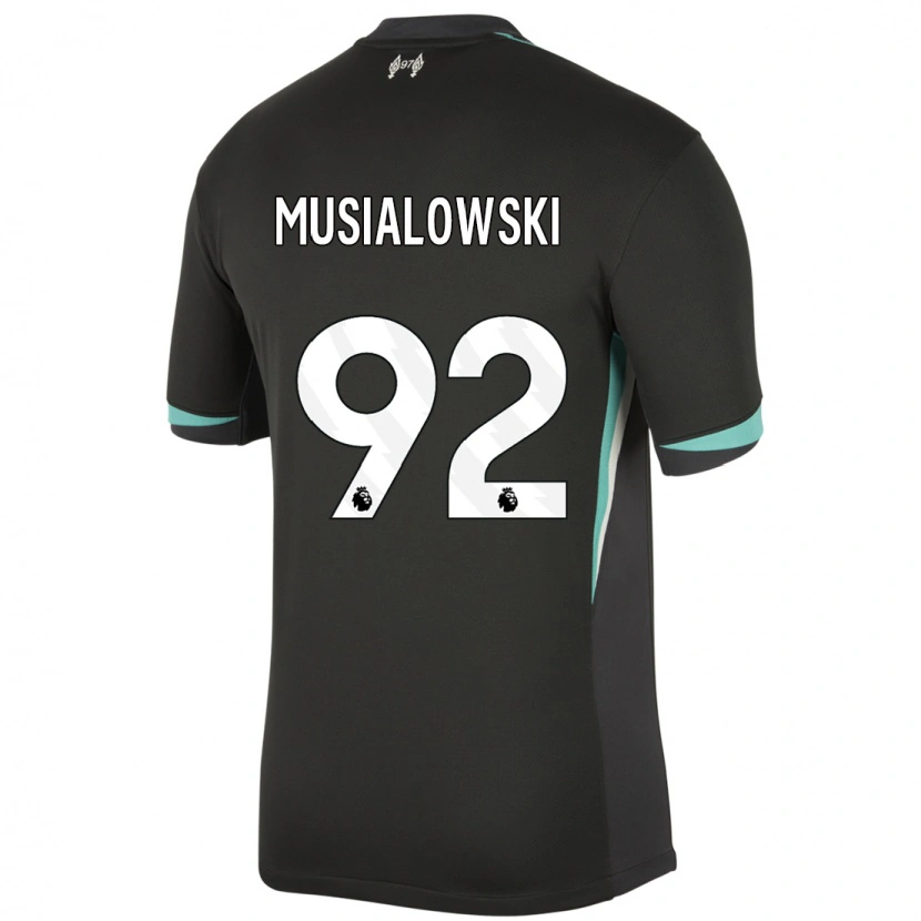 Danxen Kid Mateusz Musialowski #92 Black Anthracite White Away Jersey 2024/25 T-Shirt