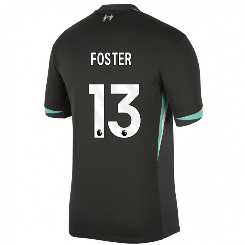 Danxen Kid Rylee Foster #13 Black Anthracite White Away Jersey 2024/25 T-Shirt