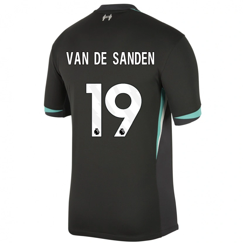 Danxen Kid Shanice Van De Sanden #19 Black Anthracite White Away Jersey 2024/25 T-Shirt