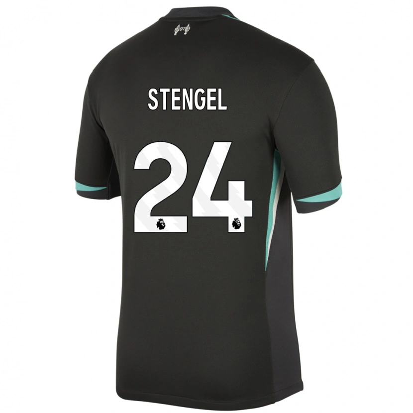 Danxen Kid Katie Stengel #24 Black Anthracite White Away Jersey 2024/25 T-Shirt