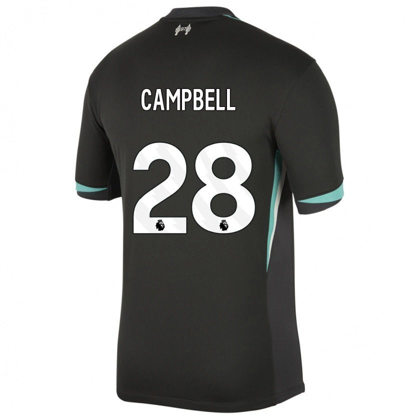 Danxen Kid Megan Campbell #28 Black Anthracite White Away Jersey 2024/25 T-Shirt