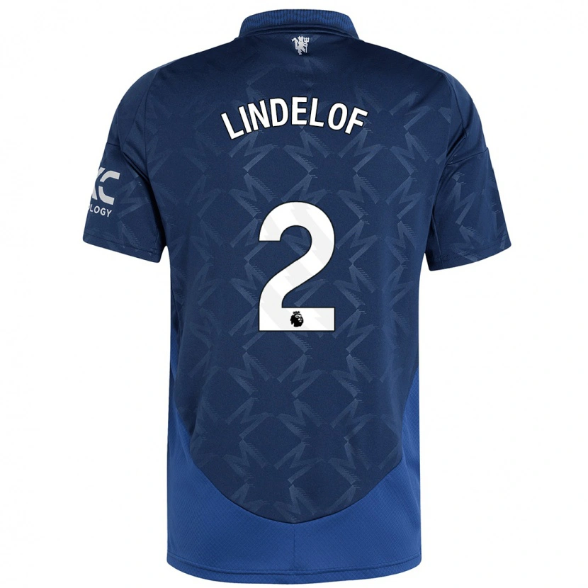 Danxen Kid Victor Lindelöf #2 Indigo Away Jersey 2024/25 T-Shirt