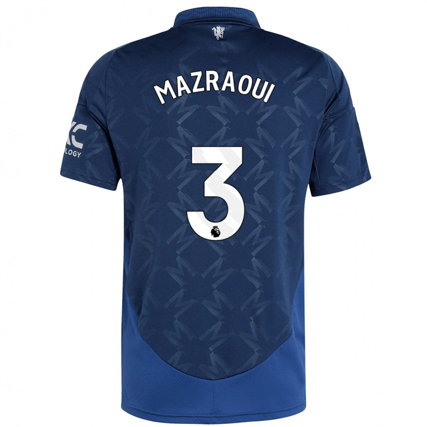 Danxen Kid Noussair Mazraoui #3 Indigo Away Jersey 2024/25 T-Shirt