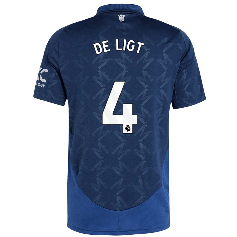 Danxen Kid Matthijs De Ligt #4 Indigo Away Jersey 2024/25 T-Shirt