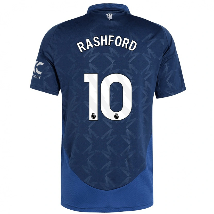 Danxen Kid Marcus Rashford #10 Indigo Away Jersey 2024/25 T-Shirt