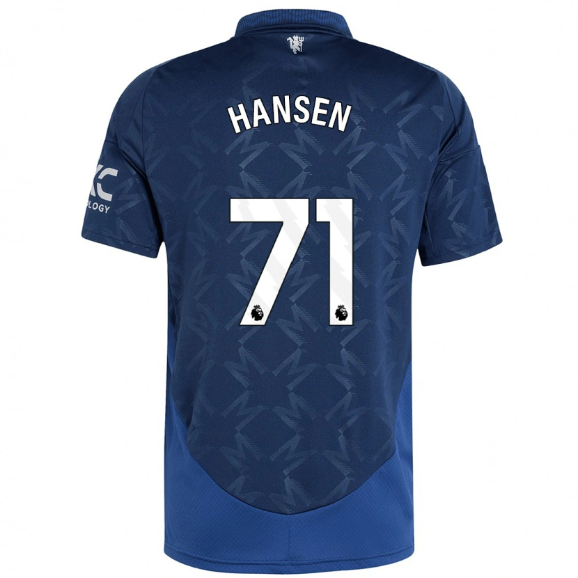 Danxen Kid Isak Hansen-Aaroen #71 Indigo Away Jersey 2024/25 T-Shirt