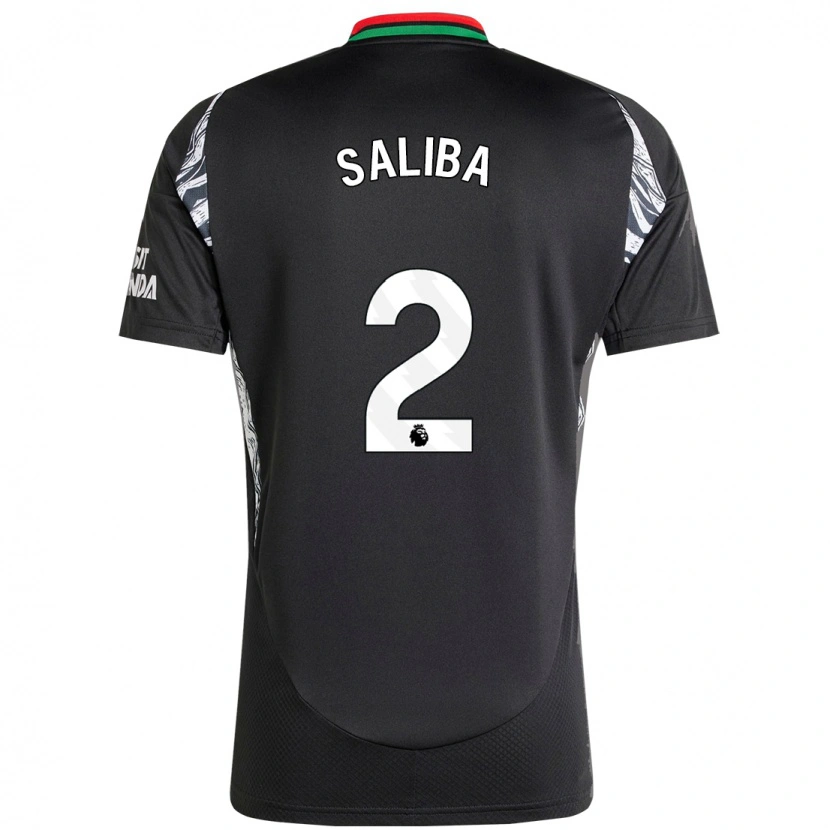 Danxen Kid William Saliba #2 Black Away Jersey 2024/25 T-Shirt