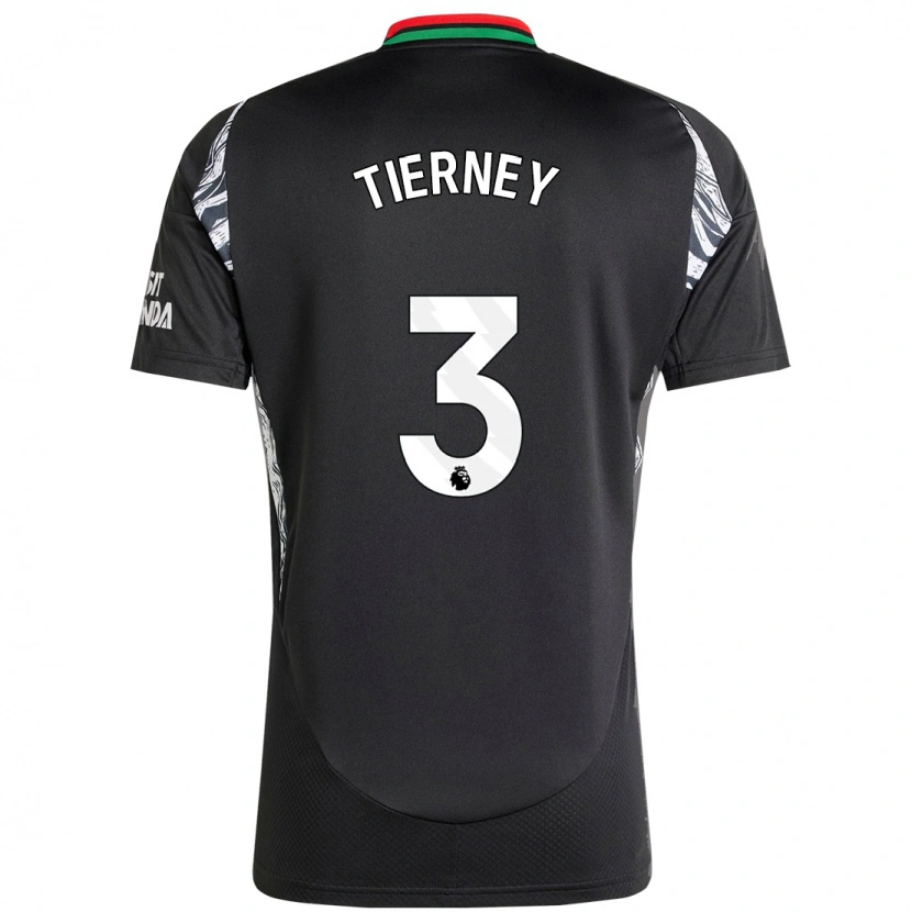 Danxen Kid Kieran Tierney #3 Black Away Jersey 2024/25 T-Shirt