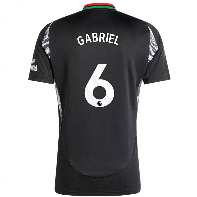 Danxen Kid Gabriel Magalhães #6 Black Away Jersey 2024/25 T-Shirt