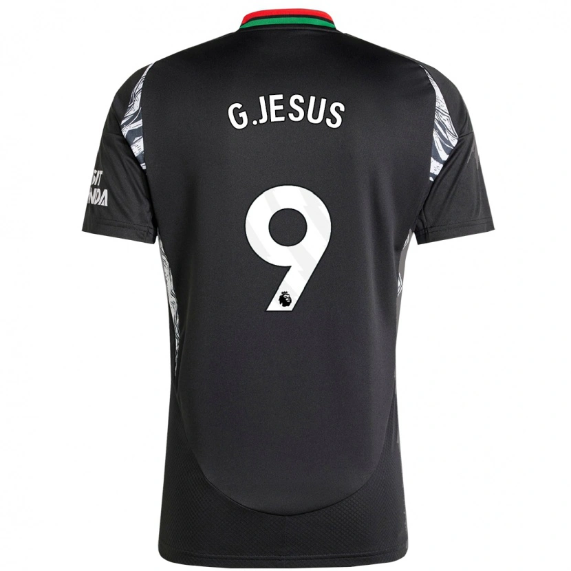 Danxen Kid Gabriel Jesus #9 Black Away Jersey 2024/25 T-Shirt