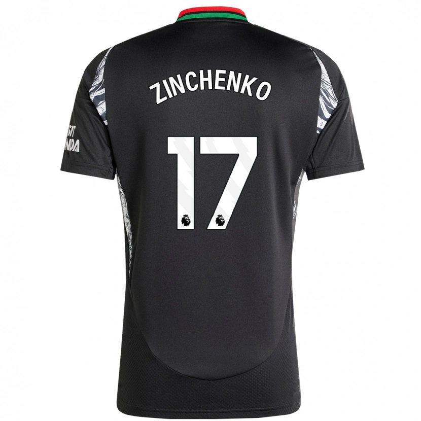 Danxen Kid Oleksandr Zinchenko #17 Black Away Jersey 2024/25 T-Shirt