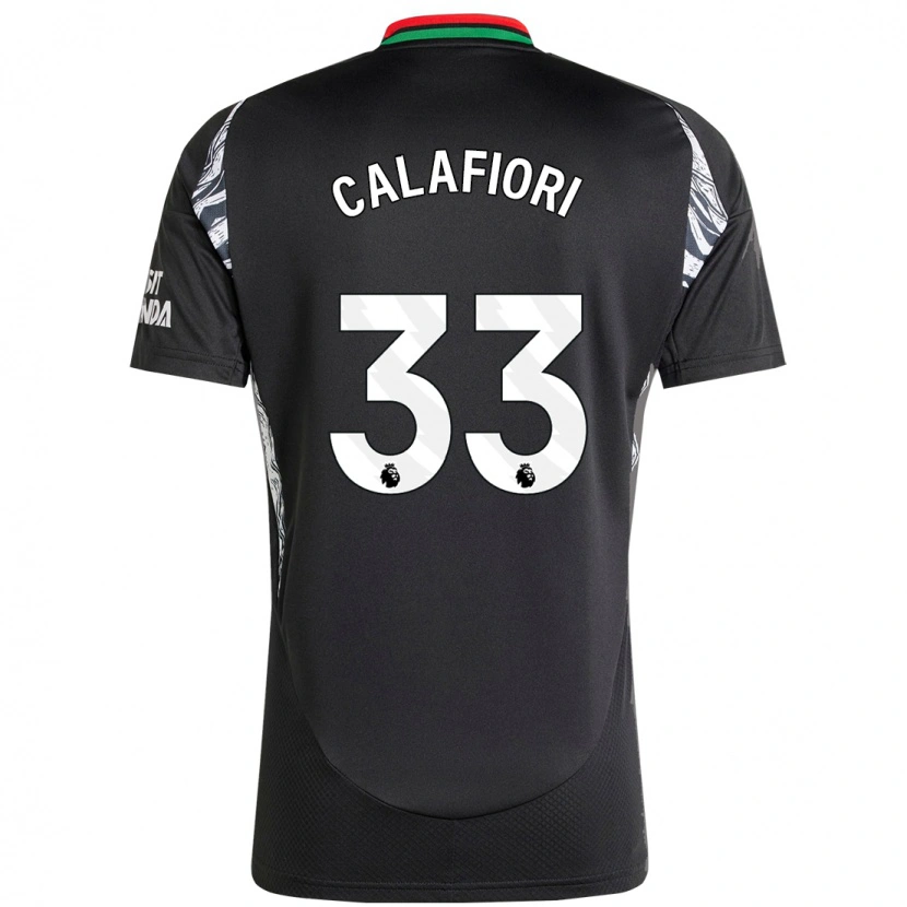 Danxen Kid Riccardo Calafiori #33 Black Away Jersey 2024/25 T-Shirt