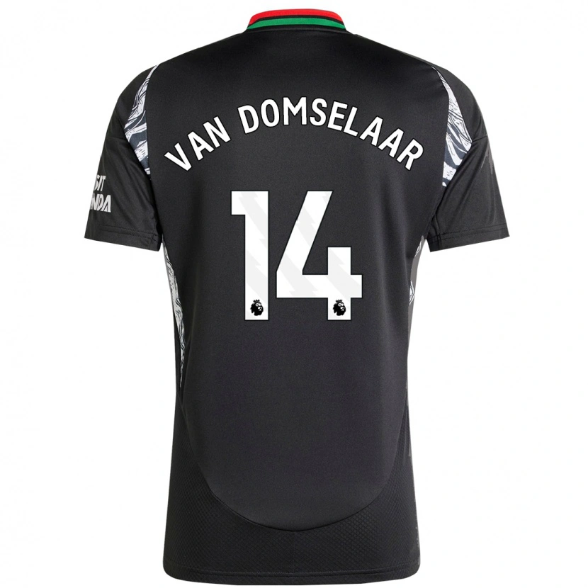 Danxen Kid Daphne Van Domselaar #14 Black Away Jersey 2024/25 T-Shirt