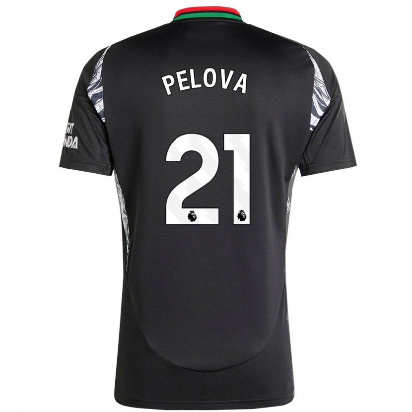 Danxen Kid Victoria Pelova #21 Black Away Jersey 2024/25 T-Shirt