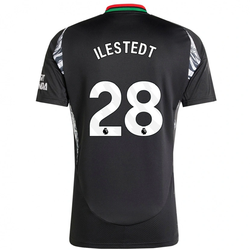 Danxen Kid Amanda Ilestedt #28 Black Away Jersey 2024/25 T-Shirt