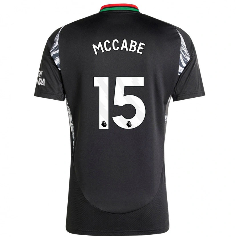 Danxen Kid Katie Mccabe #15 Black Away Jersey 2024/25 T-Shirt