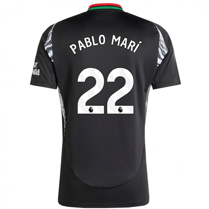 Danxen Kid Pablo Mari #22 Black Away Jersey 2024/25 T-Shirt