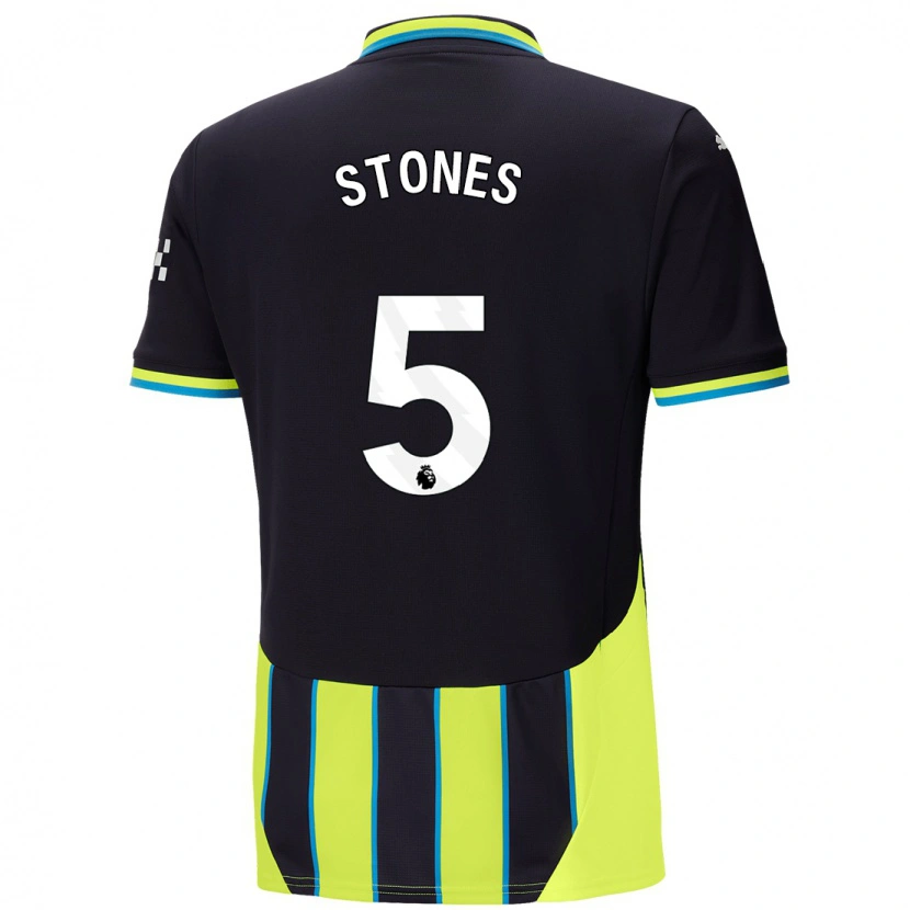 Danxen Kid John Stones #5 Blue Yellow Away Jersey 2024/25 T-Shirt