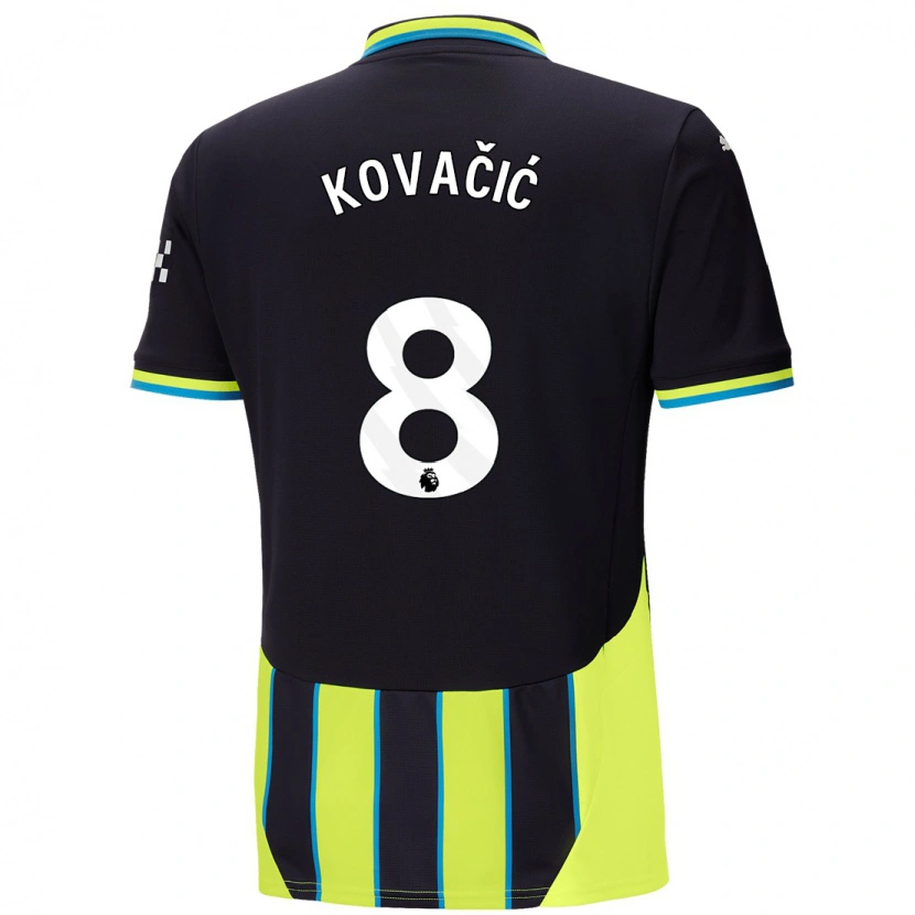 Danxen Kid Mateo Kovacic #8 Blue Yellow Away Jersey 2024/25 T-Shirt