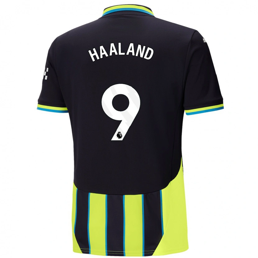 Danxen Kid Erling Haaland #9 Blue Yellow Away Jersey 2024/25 T-Shirt