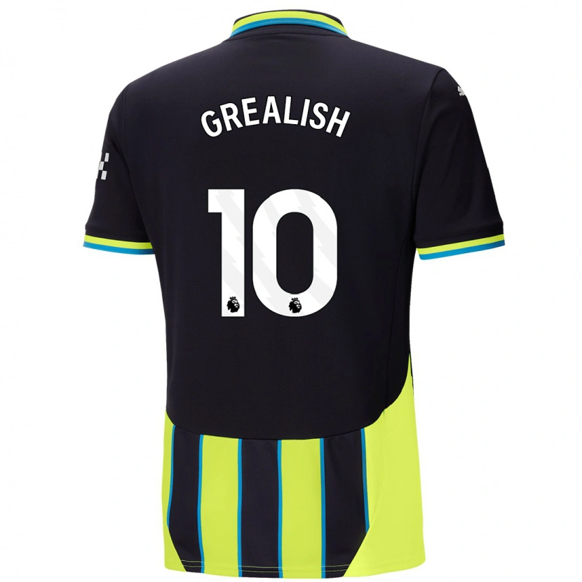 Danxen Kid Jack Grealish #10 Blue Yellow Away Jersey 2024/25 T-Shirt