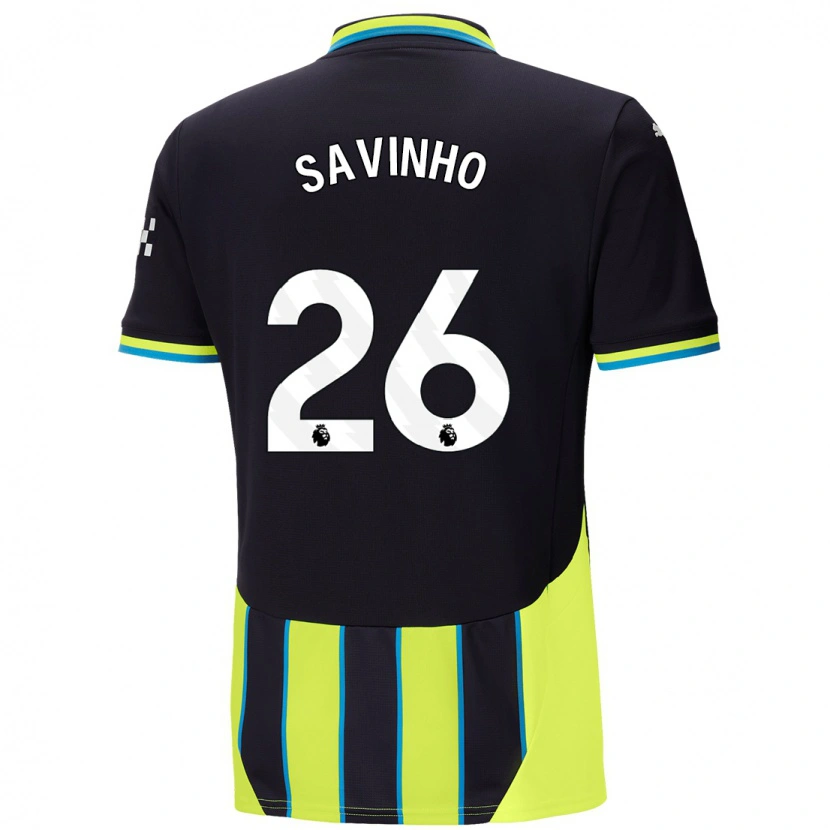 Danxen Kid Savinho #26 Blue Yellow Away Jersey 2024/25 T-Shirt