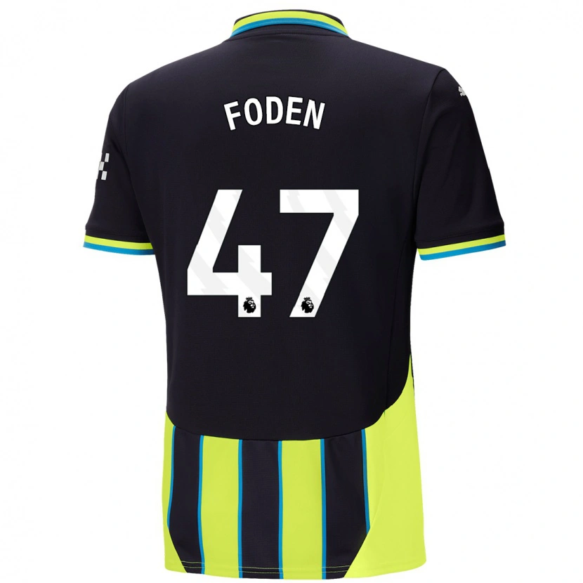 Danxen Kid Phil Foden #47 Blue Yellow Away Jersey 2024/25 T-Shirt