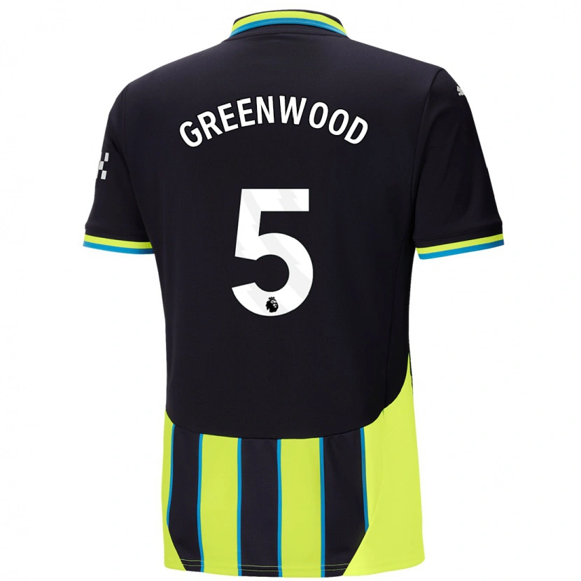 Danxen Kid Alex Greenwood #5 Blue Yellow Away Jersey 2024/25 T-Shirt