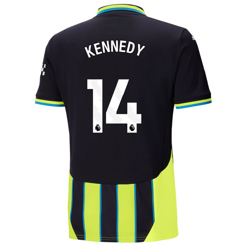 Danxen Kid Alanna Kennedy #14 Blue Yellow Away Jersey 2024/25 T-Shirt