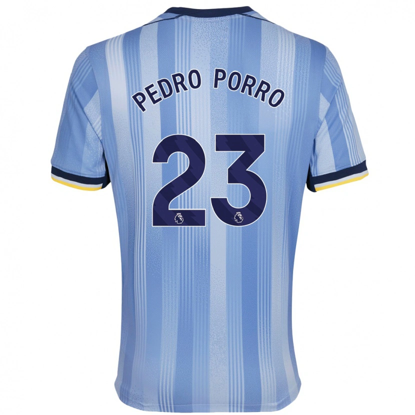 Danxen Kid Pedro Porro #23 Light Blue Away Jersey 2024/25 T-Shirt