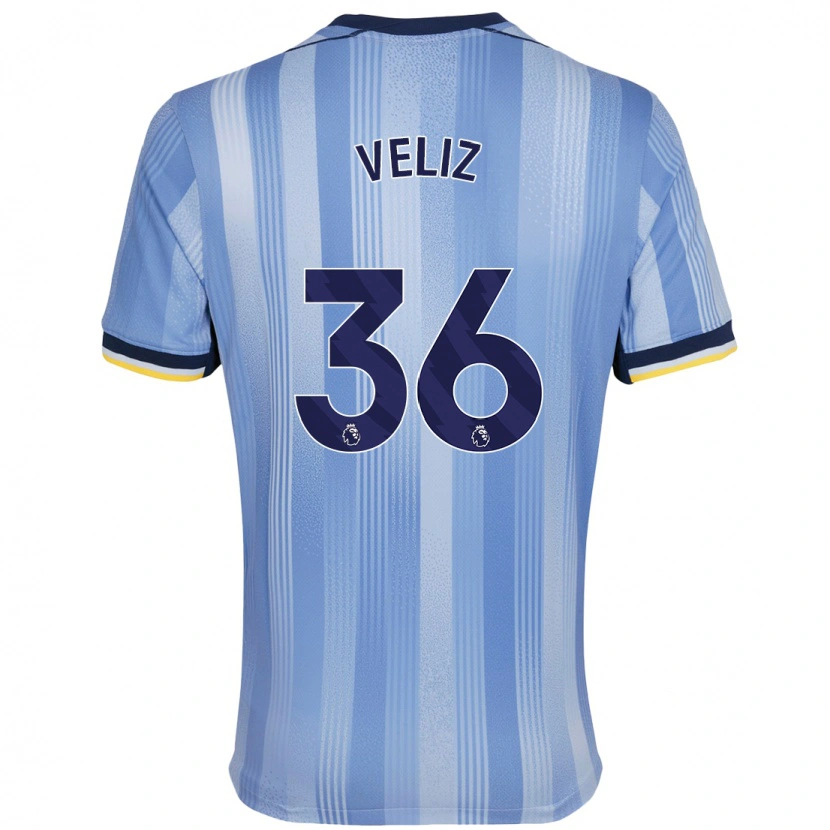 Danxen Kid Alejo Véliz #36 Light Blue Away Jersey 2024/25 T-Shirt