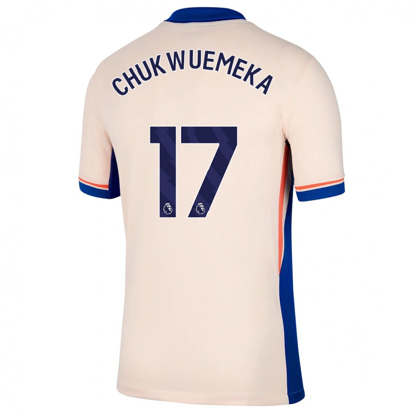 Danxen Kid Carney Chukwuemeka #17 Light Beige Away Jersey 2024/25 T-Shirt