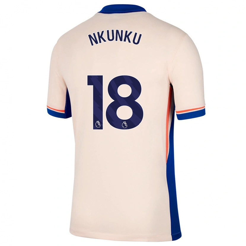 Danxen Kid Christopher Nkunku #18 Light Beige Away Jersey 2024/25 T-Shirt