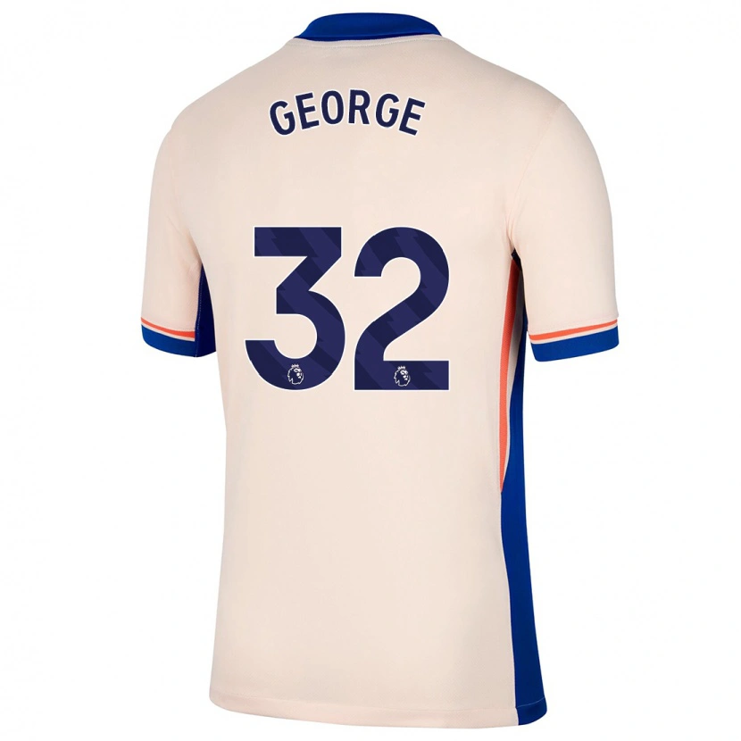 Danxen Kid Tyrique George #32 Light Beige Away Jersey 2024/25 T-Shirt