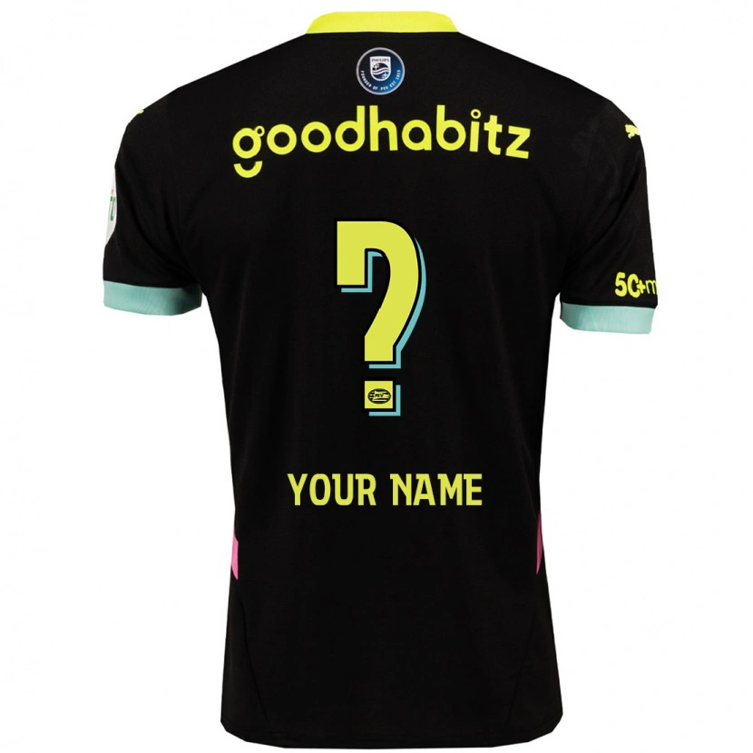 Danxen Kid Your Name #0 Black Yellow Away Jersey 2024/25 T-Shirt