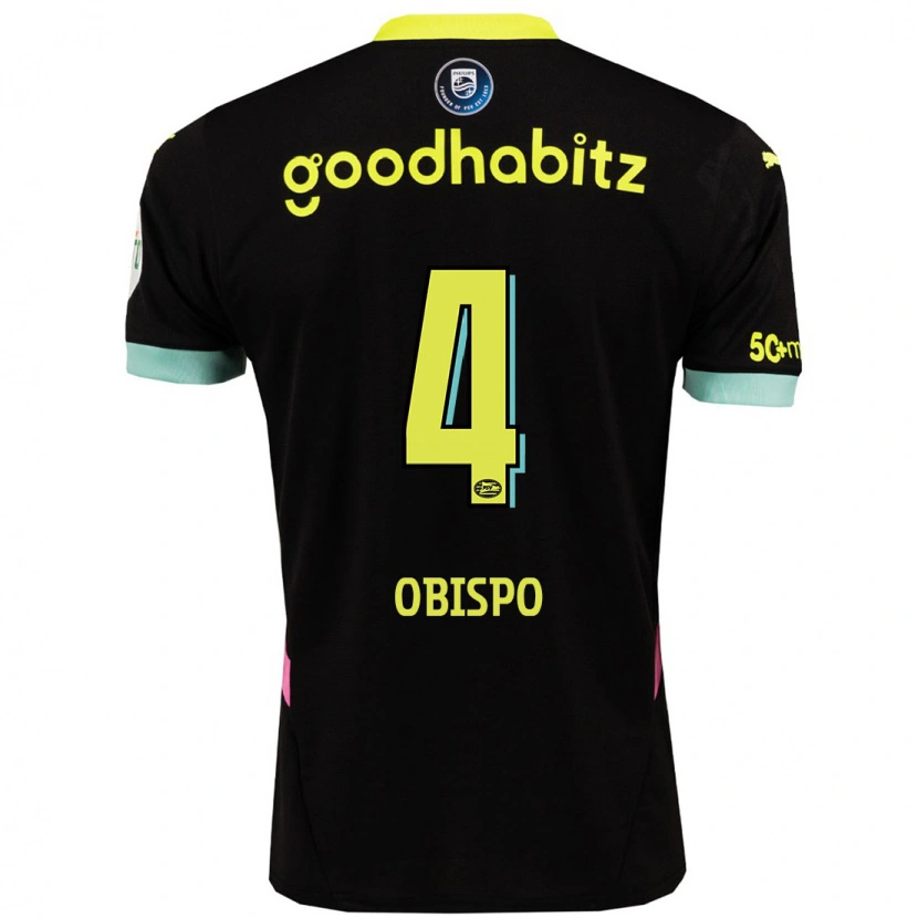 Danxen Kid Armando Obispo #4 Black Yellow Away Jersey 2024/25 T-Shirt