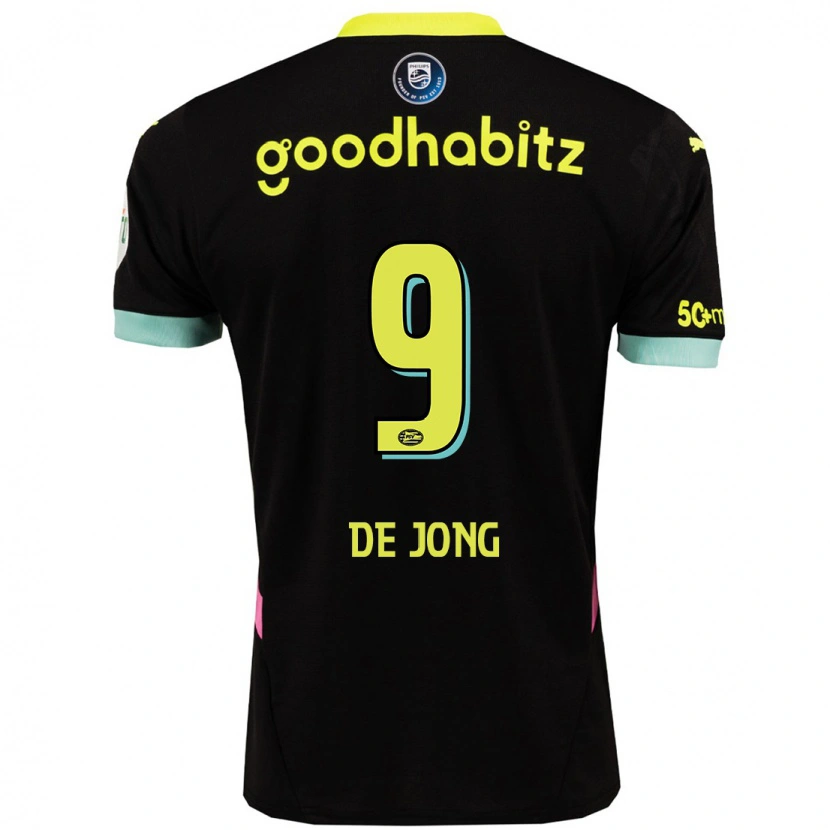 Danxen Kid Luuk De Jong #9 Black Yellow Away Jersey 2024/25 T-Shirt