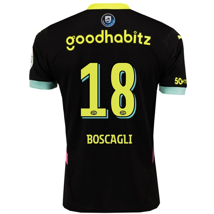 Danxen Kid Olivier Boscagli #18 Black Yellow Away Jersey 2024/25 T-Shirt