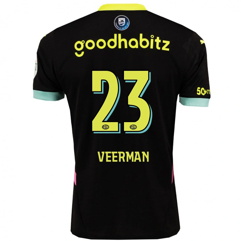 Danxen Kid Joey Veerman #23 Black Yellow Away Jersey 2024/25 T-Shirt