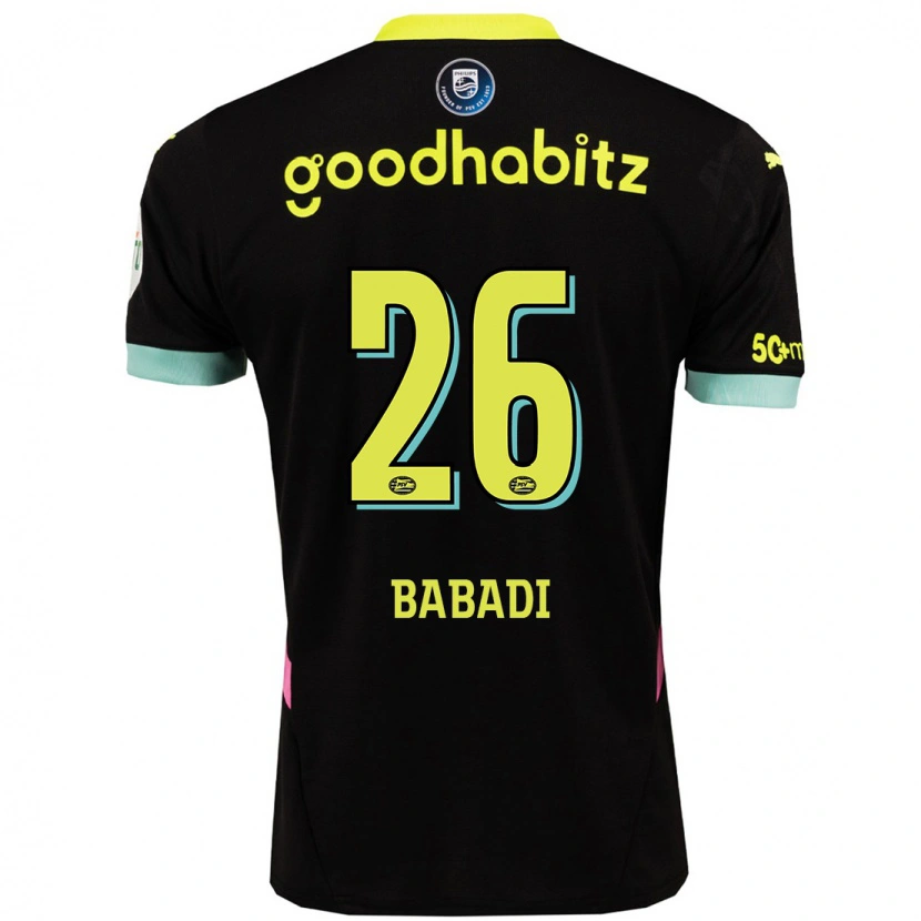 Danxen Kid Isaac Babadi #26 Black Yellow Away Jersey 2024/25 T-Shirt