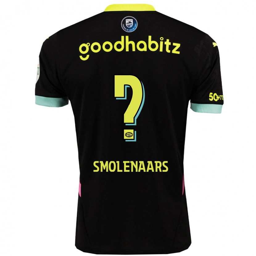 Danxen Kid Tijn Smolenaars #0 Black Yellow Away Jersey 2024/25 T-Shirt