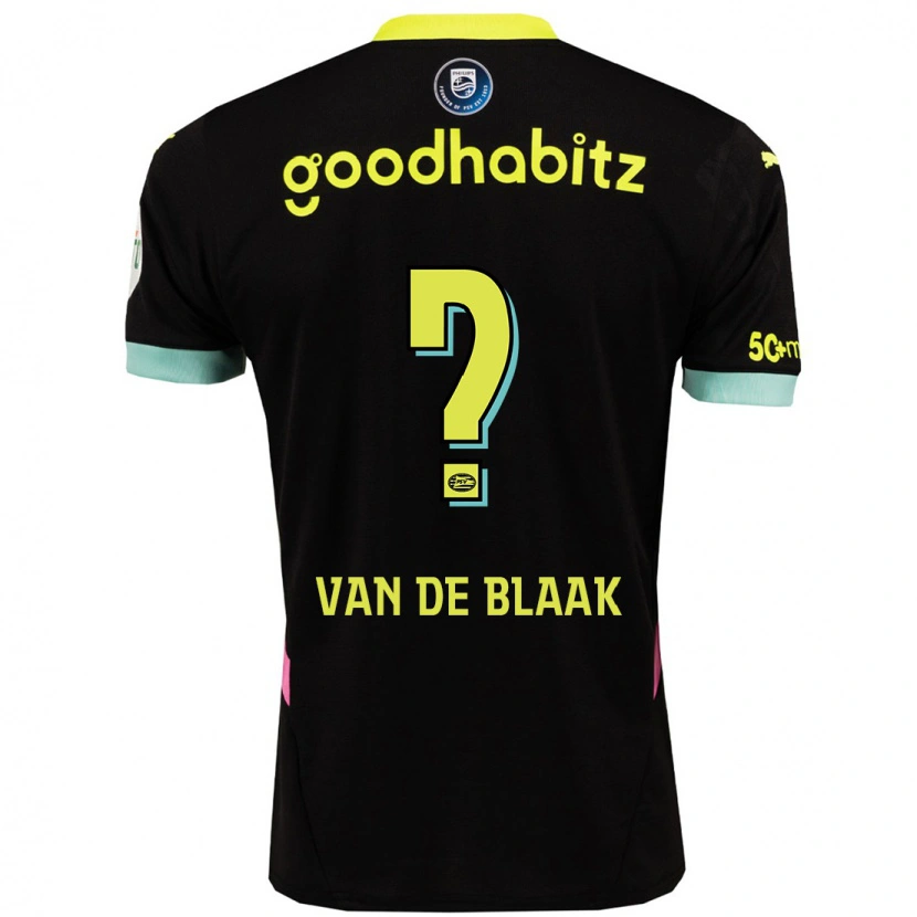 Danxen Kid Emmanuel Van De Blaak #0 Black Yellow Away Jersey 2024/25 T-Shirt