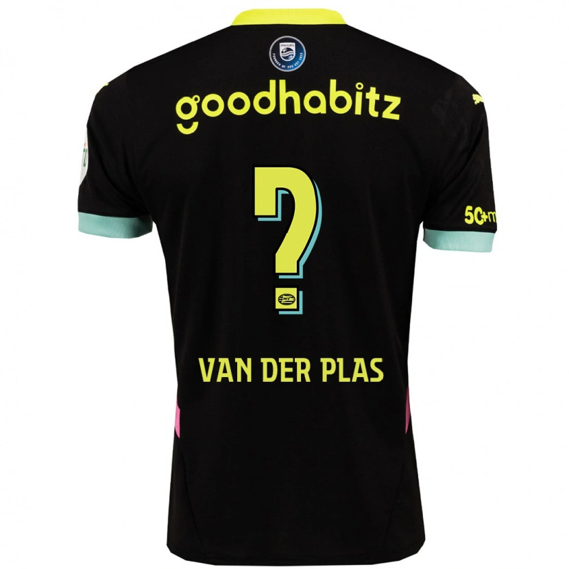 Danxen Kid Sven Van Der Plas #0 Black Yellow Away Jersey 2024/25 T-Shirt