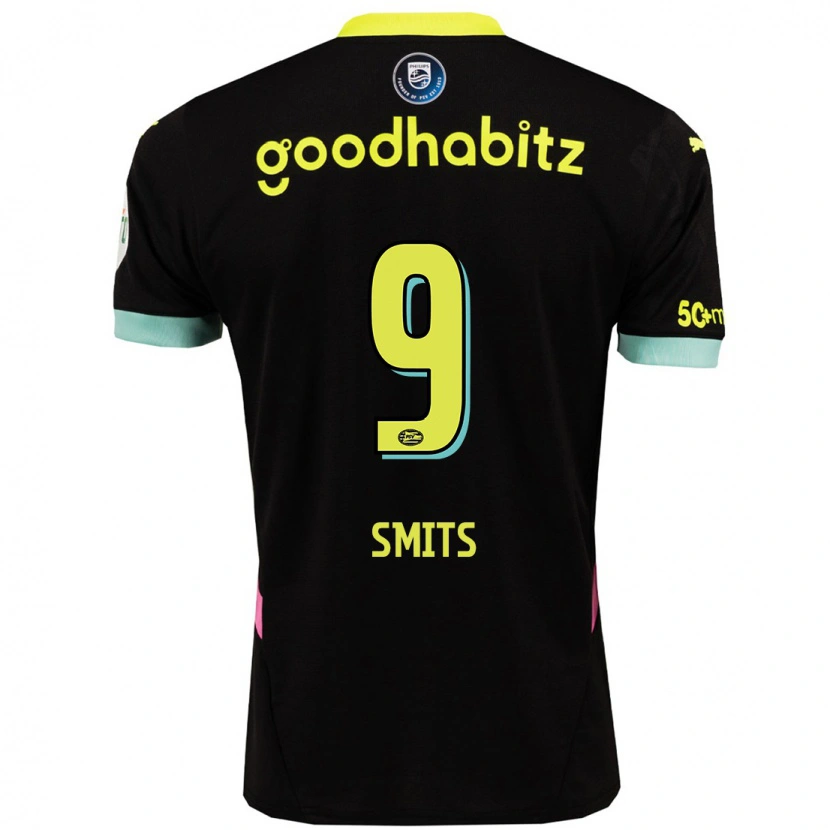 Danxen Kid Joëlle Smits #9 Black Yellow Away Jersey 2024/25 T-Shirt