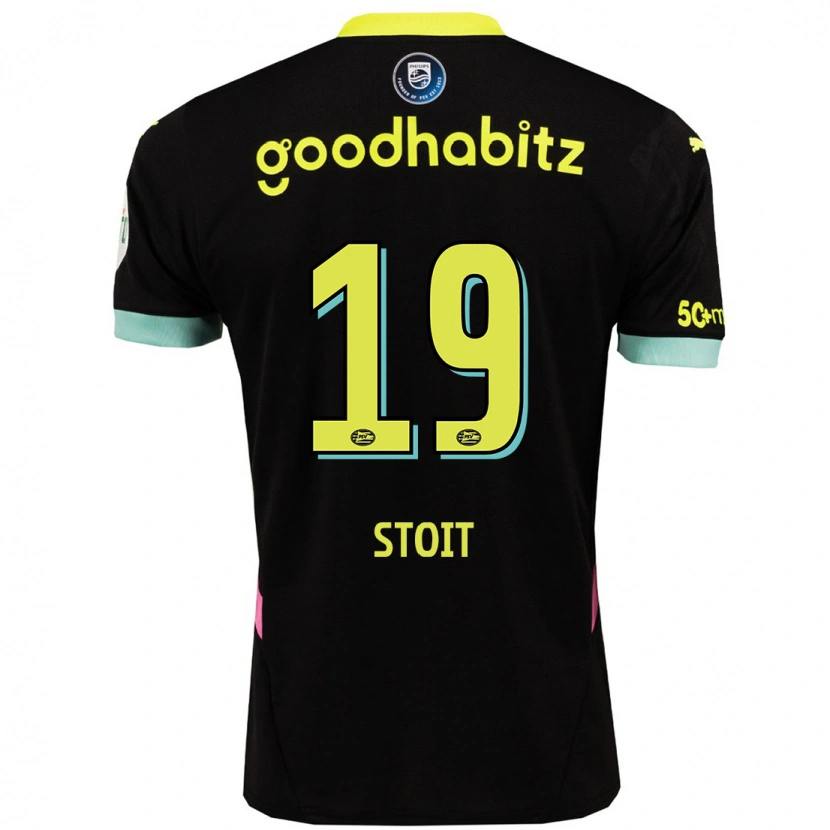 Danxen Kid Fleur Stoit #19 Black Yellow Away Jersey 2024/25 T-Shirt