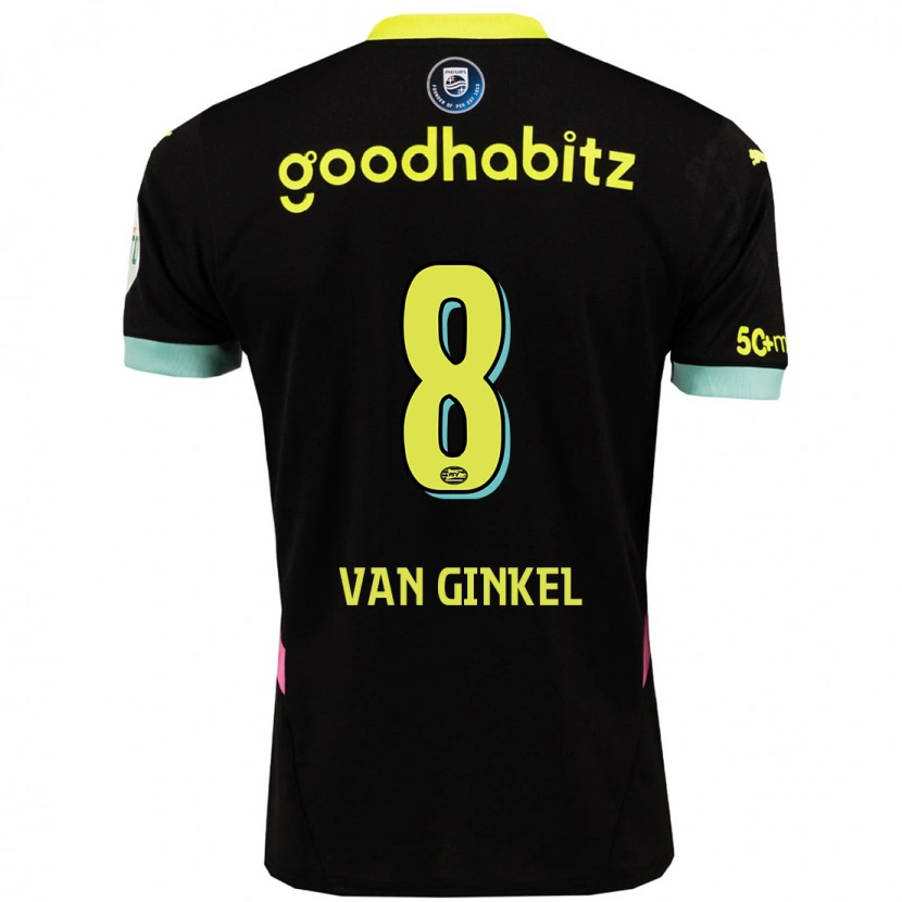 Danxen Kid Marco Van Ginkel #8 Black Yellow Away Jersey 2024/25 T-Shirt