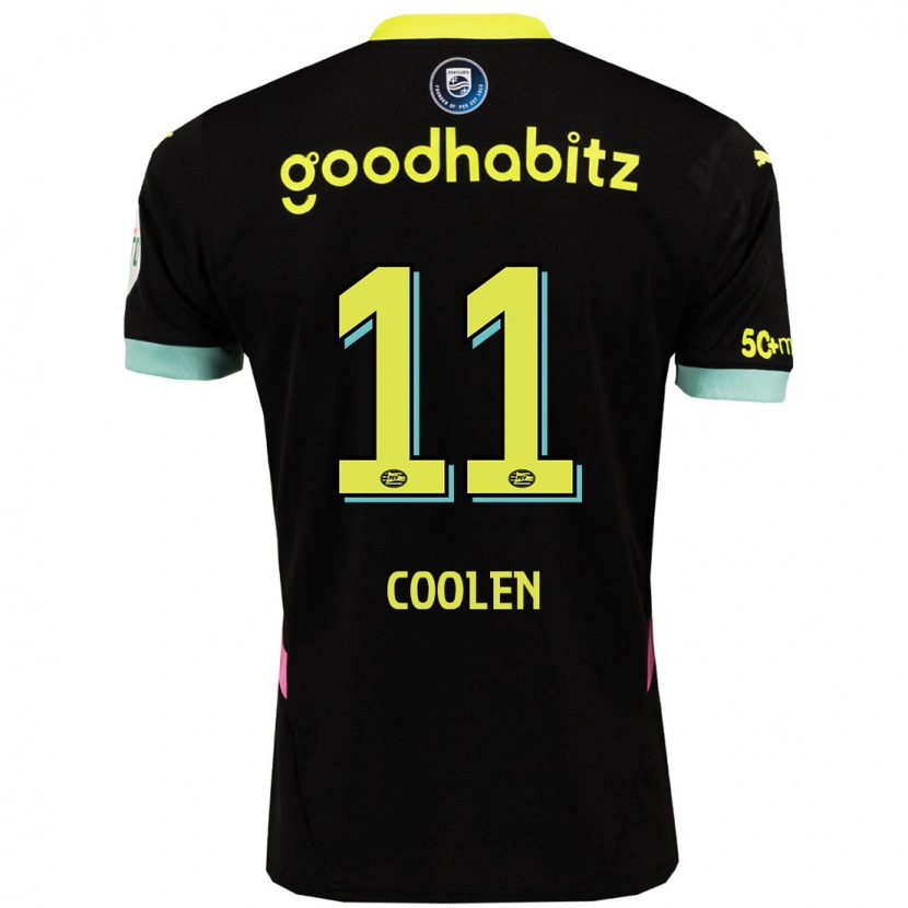 Danxen Kid Nadia Coolen #11 Black Yellow Away Jersey 2024/25 T-Shirt